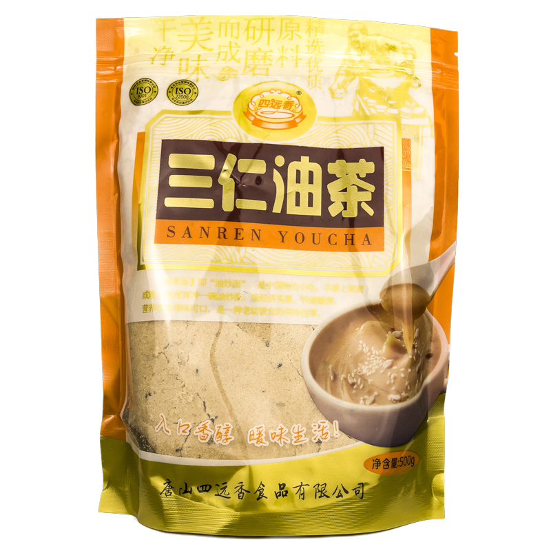 油茶面三仁辅食早餐唐山特产传统即食老式包装四远香糕点油炒面