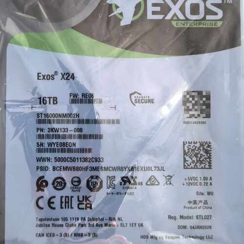 Seagate Exos X24 16TB企业级硬盘—议价