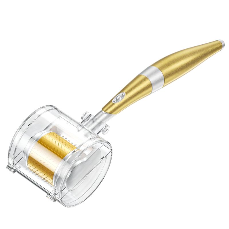 医用滚针微针黄金针丝滚轮脸部美容生发导入米诺头皮水光原液套装