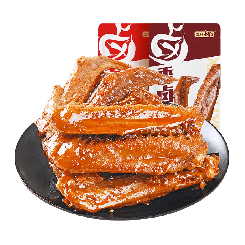 盐津铺子香卤鸭翅鸭肉熟食卤味零食夜宵即食食品小吃解馋