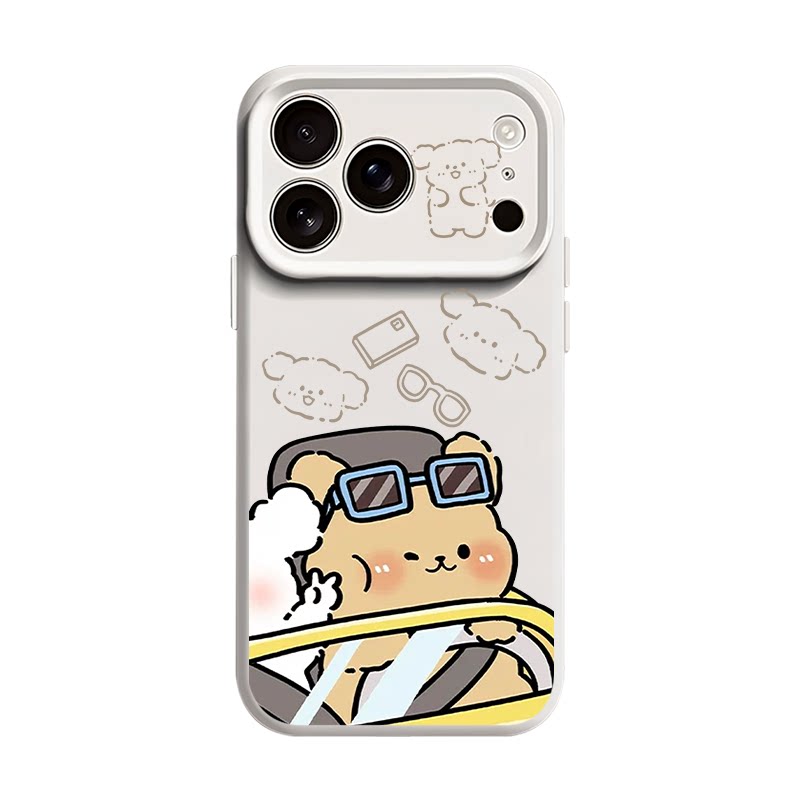兜风小狗适用苹果18情侣手机壳iPhone17promax磁吸16plus新款15可爱14一对13小众12高级感x软液态硅胶男女air