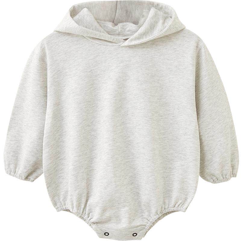 enhennbaby婴儿包屁衣连帽春秋男女宝宝衣服长袖爬服哈衣连体衣