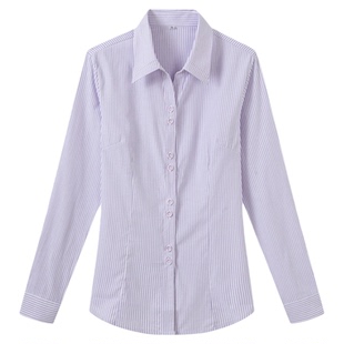 老款中国光大银行行服精品女士条纹衬衫光大同款长短袖工作服促销