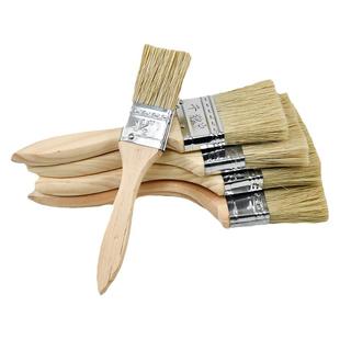 猪中毛刷猪鬃油漆刷子工业用一寸软毛不掉毛1寸2寸木柄纯猪毛刷