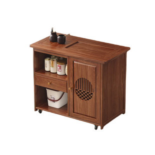 实木移动茶几中式茶台收纳柜带抽屉茶叶储物柜客厅茶室茶具小茶桌