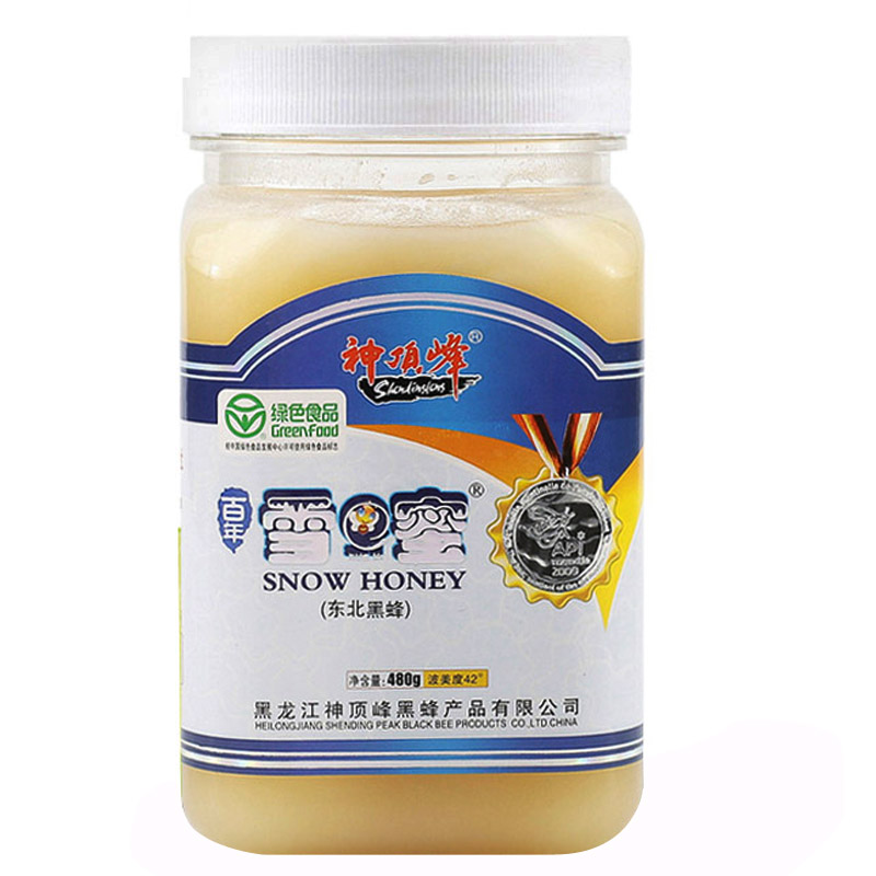 厂家直发 神顶峰黑蜂椴树雪蜜原蜜白蜜农家自产土取蜂蜜480克正品