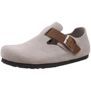 东园物作DYOWOZ日系复古勃肯软木鞋女时尚拼色情侣款单鞋休闲百搭