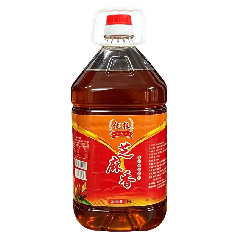 小磨芝麻香油商用大桶纯正重庆火锅油碟蘸料专用凉拌菜调味油5L装