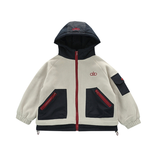 男童奥粒绒外套加绒加厚秋冬季儿童深秋初冬夹克2025新款男孩衣服