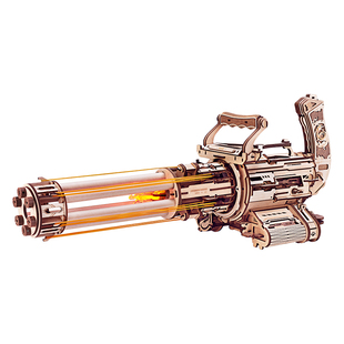 若客加特林机枪男孩生日礼物积木枪模型拼图装男生玩具儿童节礼物