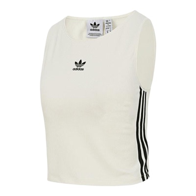 优购adidas阿迪达斯三叶草女子修身背心运动休闲无袖T恤KB6418