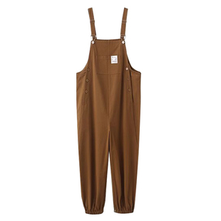 十月妈咪孕妇背带裤春秋外穿新款俏皮减龄宽松舒适托腹长裤秋装