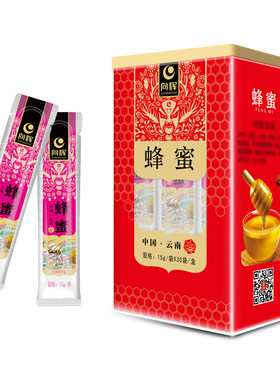 向辉蜂蜜15g×30袋正品官方旗舰店云南成熟百花蜜结晶原蜜小袋装