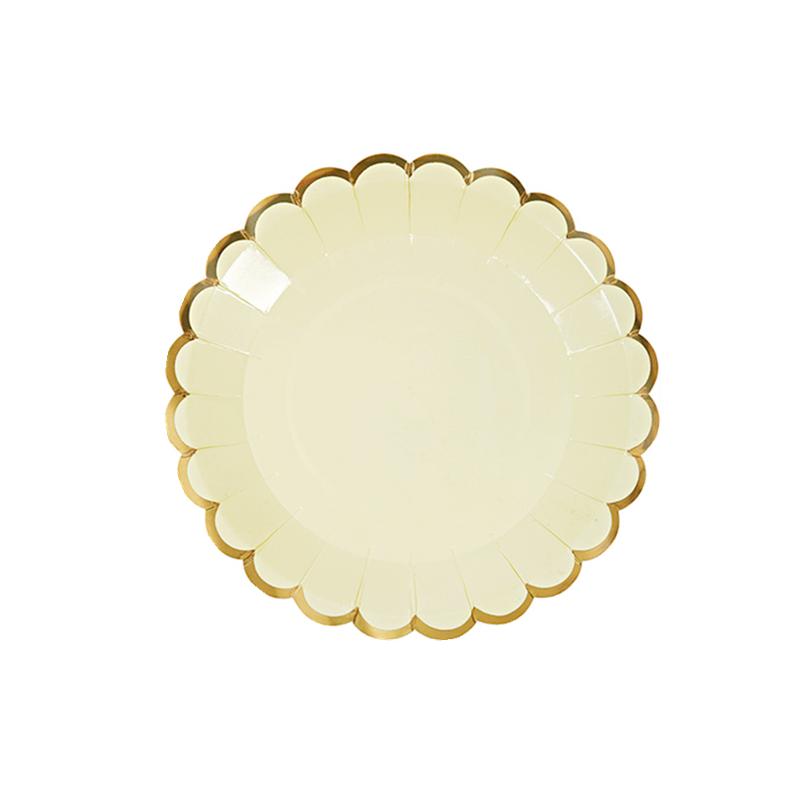野餐一次性派对烫金盘子甜品台