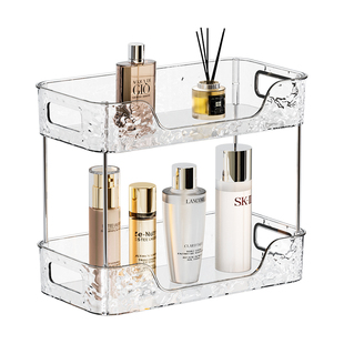 洗漱台置物架卫生间台面双层整理架子浴室轻奢梳妆台化妆品收纳盒