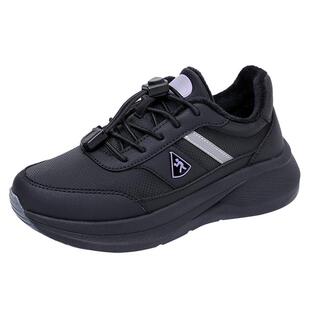 老北京布鞋女加绒运动鞋黑色鞋子轻便厚底增高鞋保暖防滑妈妈棉鞋