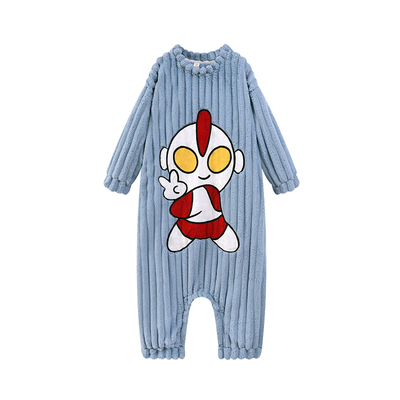 猫人儿童睡衣男童冬季加绒加厚