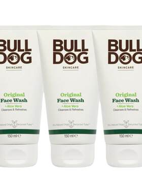 欧洲直邮英国药房BULLDOG斗牛犬经典肌肤洗面奶清洁保湿滋润*3