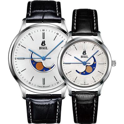 依波路瑞士手表情侣表月相显示