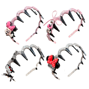 可爱米妮发箍碎发神器儿童头箍带齿高颅顶百搭不压发女童发卡头饰