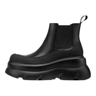 【巴黎街头】JOOC玖诗切尔西靴女秋冬新款通勤厚底短靴烟筒靴子