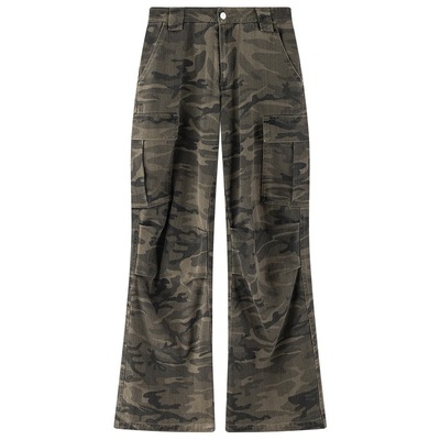 今年hen爱迷彩！洗旧口袋工装裤