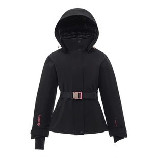 户外休闲冲锋衣羽绒服女2025年冬季新款白鹅绒收腰显瘦滑雪服外套