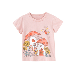 女童超好看短袖t恤2026夏新款儿童宝宝纯棉上衣女孩衣服外贸童装