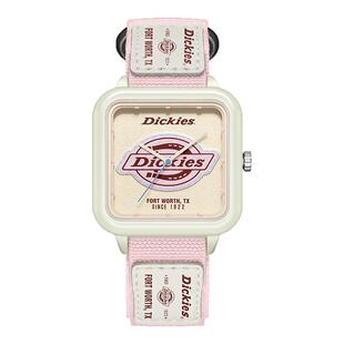 Dickies情侣手表潮流创意设计运动方形男表女石英手表复古CL-607