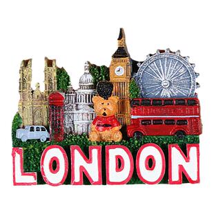 英国伦敦冰箱贴大本钟塔桥伦敦眼大巴立体树脂创意磁贴