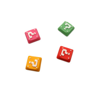 矮十字轴机械键盘个性手工树脂可爱游戏超级玛丽问号键帽礼品KT