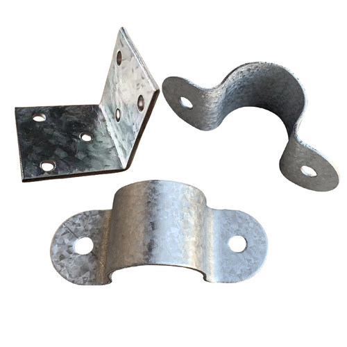 养殖大棚配件骨架热镀锌夹片压管座支架小压板半卡箍方管连接角铁