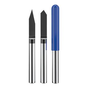 沪豪4mm平底尖刀涂钛层锥度尖刀金属专用CNC雕刻机刀具平底刻字刀
