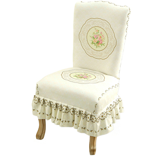 2025高级加厚餐桌椅子套罩万能通用保护坐垫靠背红中式实木板凳座