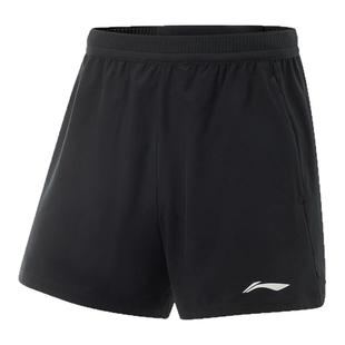 李宁正品2025夏季新款男子反光速干凉爽跑步运动梭织短裤AKSV097