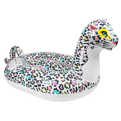 成人水上坐骑游泳圈充气豹子