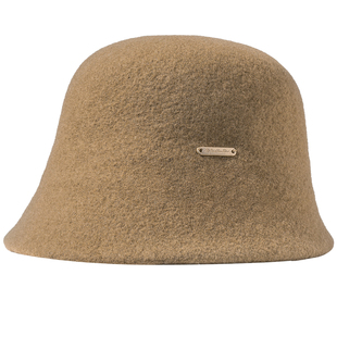 疯帽子 前长后短小头渔夫帽女纯羊毛盆帽保暖百搭显脸小秋冬新