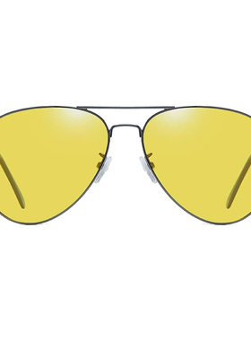 偏光黄色夜视防眩光飞行员太阳镜