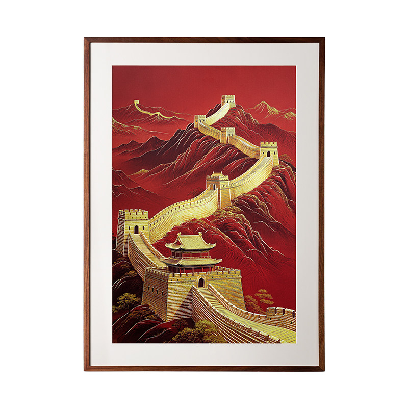 铜师傅 手工錾刻 铜雕画《长城雄风》客厅玄关沙发背景墙装饰挂画