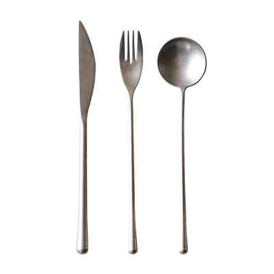304不锈钢刀叉勺复古做旧露营