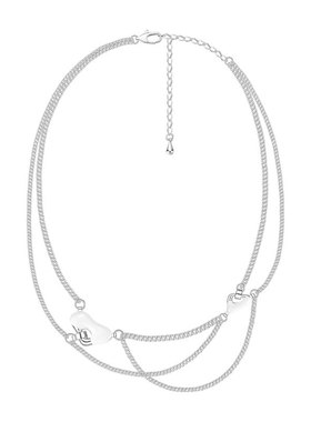 tripletipsy珐琅双子岛双层项链