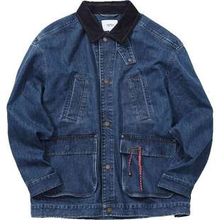 【官方正品】nautica白帆日系中性古着感潮流百搭牛仔外套JW5109