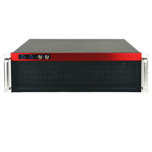 3u机箱480深铝面板支持360水冷eatx主板冗余双电源工控服务器主机