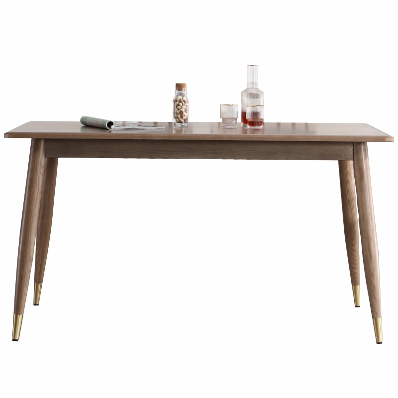 设计师轻奢风白蜡木木餐桌家具