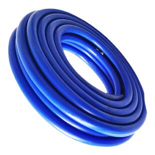 汽车硅胶管耐高温高压真空软管水管蒸汽双层编织夹线蓝色暖风水管