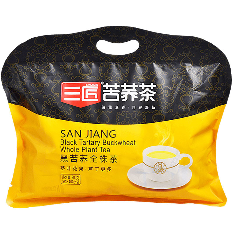 四川三匠黑苦荞茶全株茶500g袋装