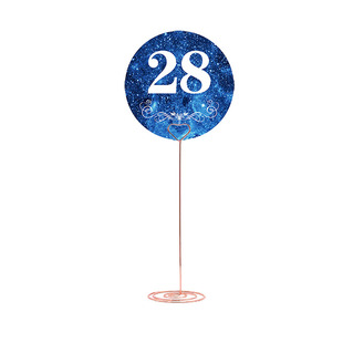 含铁支架年会圆形数字牌婚庆桌牌卡片婚礼嘉宾台卡贵宾座位号定制