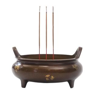 仿古三足纯铜香炉家用供奉铜炉檀香室内苏工香薰炉上香熏香宣德炉