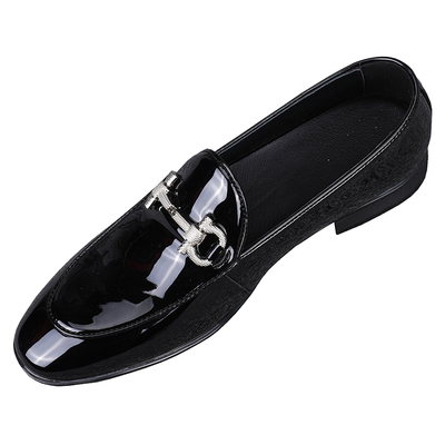 漆皮亮面真皮男士商务乐福鞋