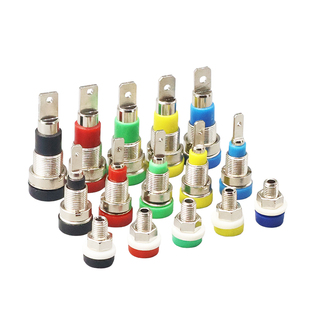 4mm香蕉插头插座 2mm测试座面板插座纯铜绝缘接线端子香蕉母头孔